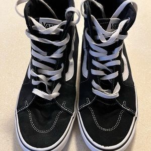 Black and white vans mens size 10